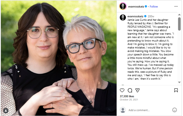 Jamie Lee Curtis Tochter Ruby Jamie Lee Curtis Tochter Ruby