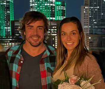 Andrea Schlager und Fernando Alonso